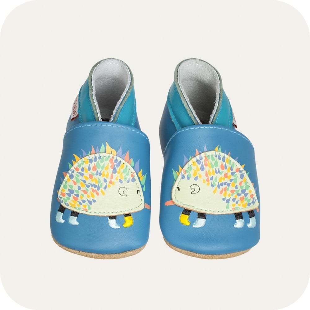 Babyschuhe aus weichem Leder Igel