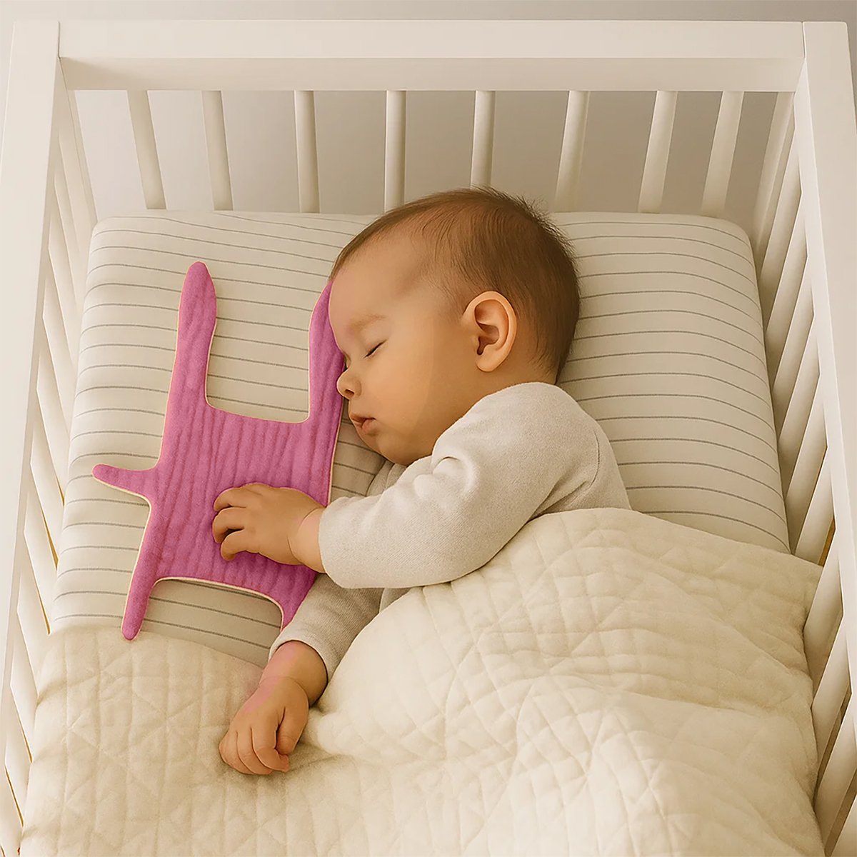 Flat Wapin aus rosa Bio-Baumwolle