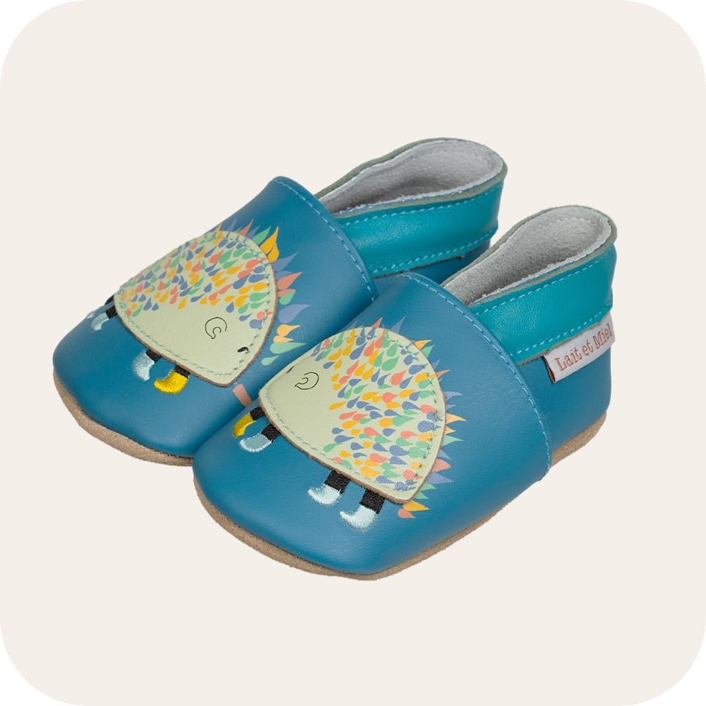 Babyschuhe aus weichem Leder Igel
