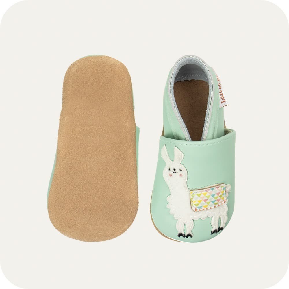 Lamas-Babyhausschuhe aus weichem Leder