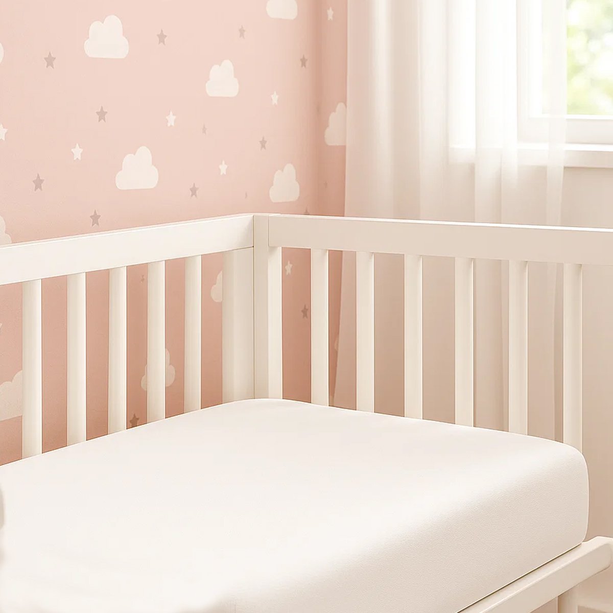 Weiße Spannbettlaken aus Bio-Baumwolle