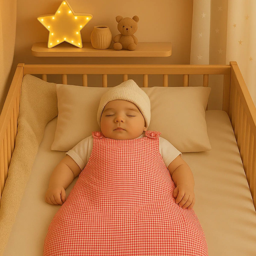 Winterschlafsack aus karierter Bio-Baumwolle