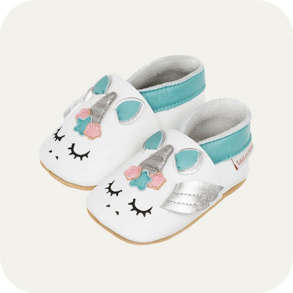 Babyschuhe aus weichem Leder Einhorn