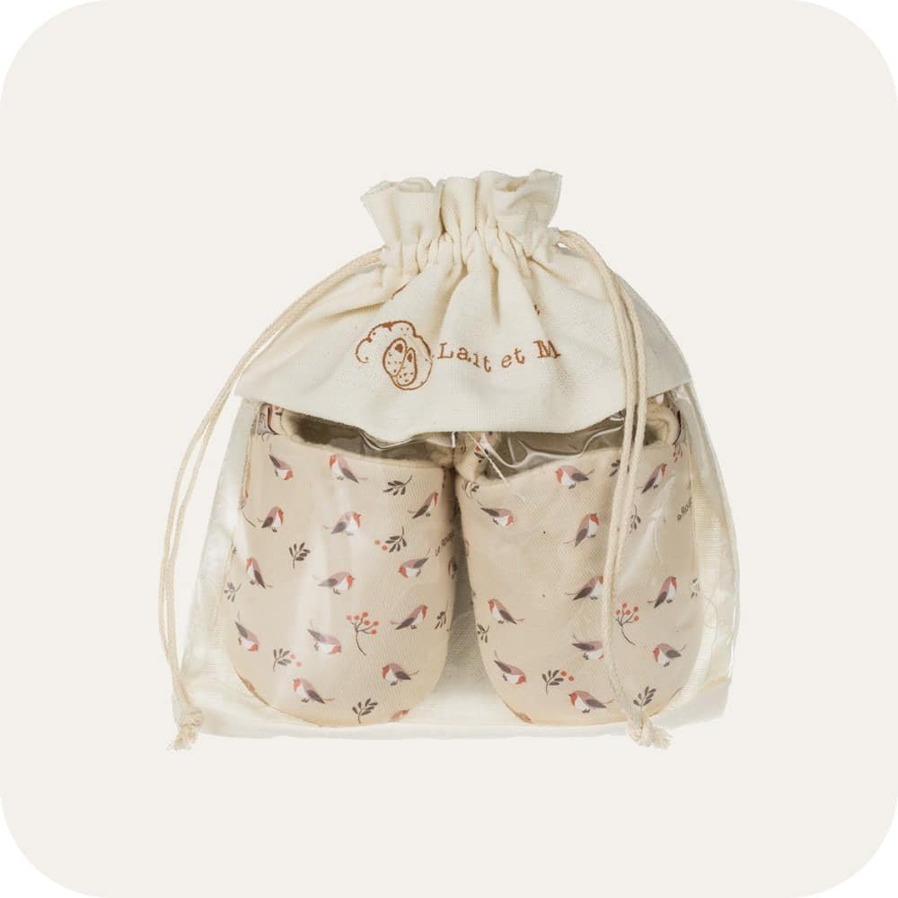 Babyhausschuhe Rouge-Gorge aus Baumwolle