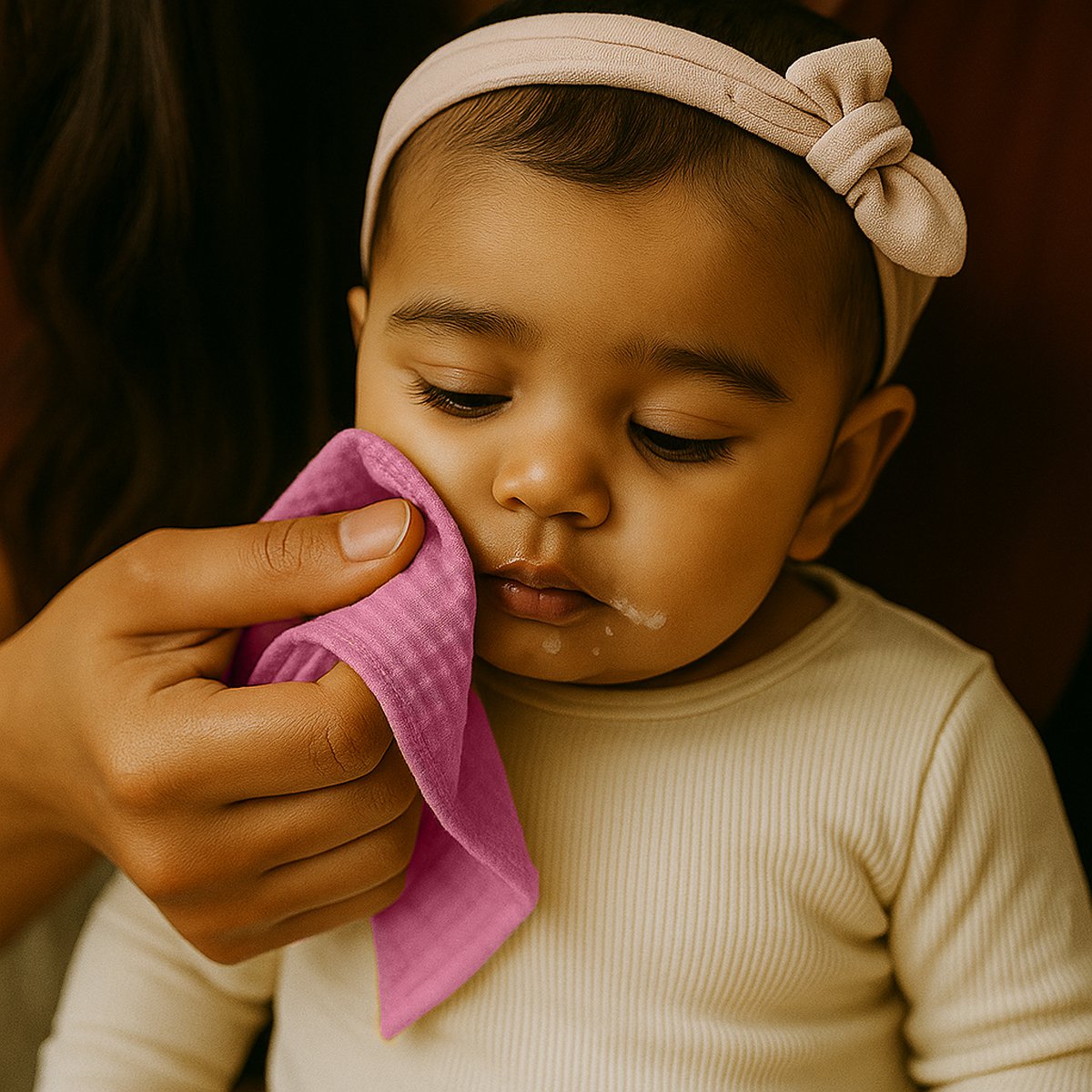 Pucktücher aus Bio-Baumwolle Rosa