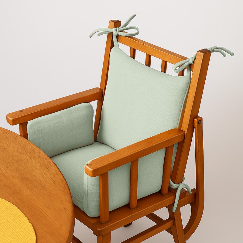 Hochstuhlpolster aus Grüner Bio-Baumwolle