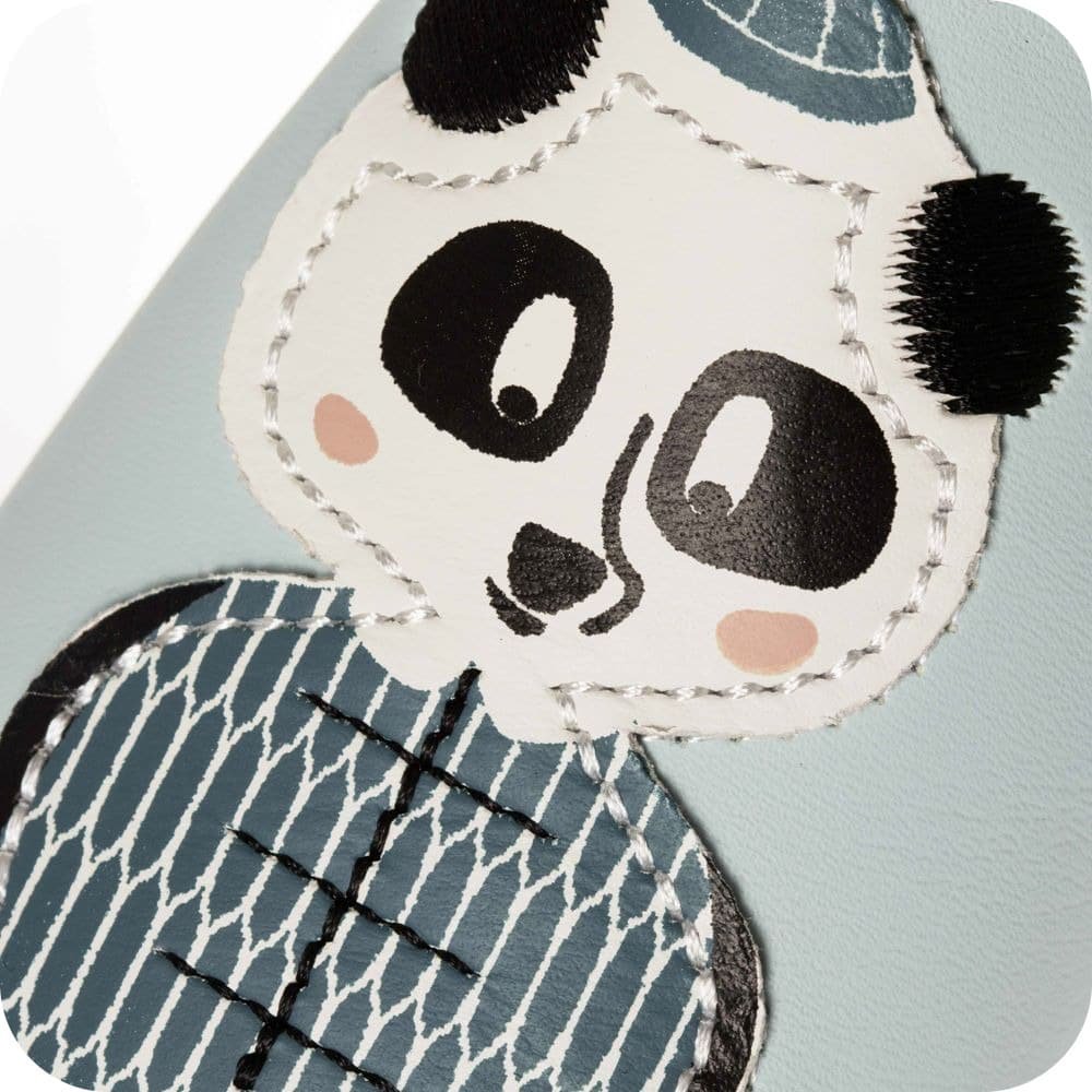 Panda-Babyhausschuhe aus weichem Leder