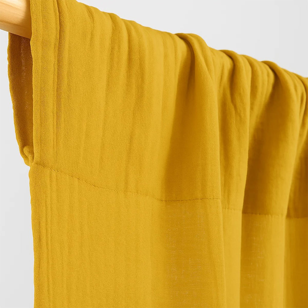 Bio-Baumwollgaze Vorhänge in Honigfarbe