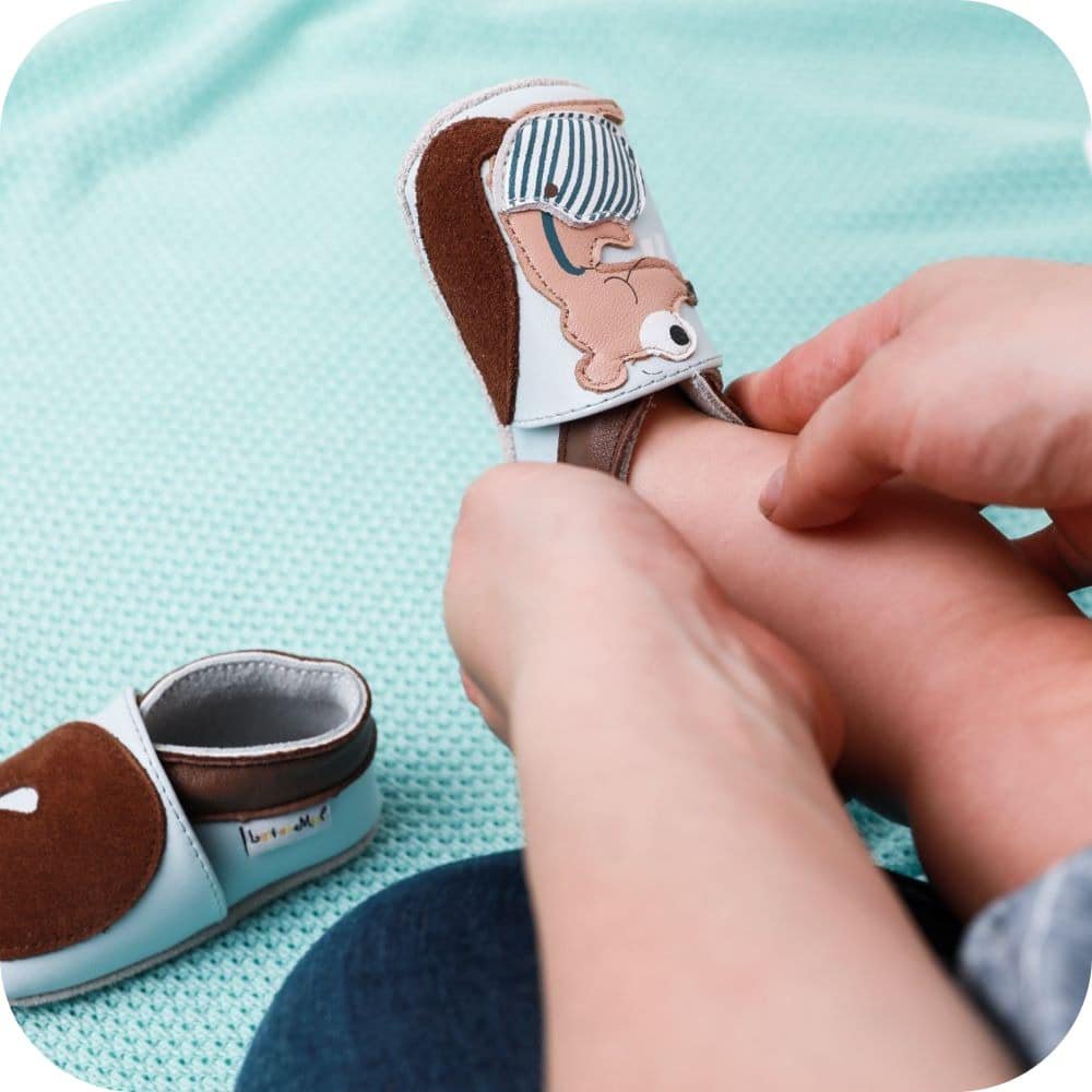 Babyschuhe aus weichem Leder Eichhörnchen
