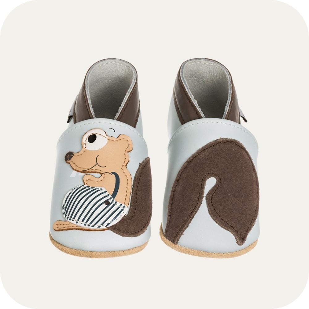 Babyschuhe aus weichem Leder Eichhörnchen