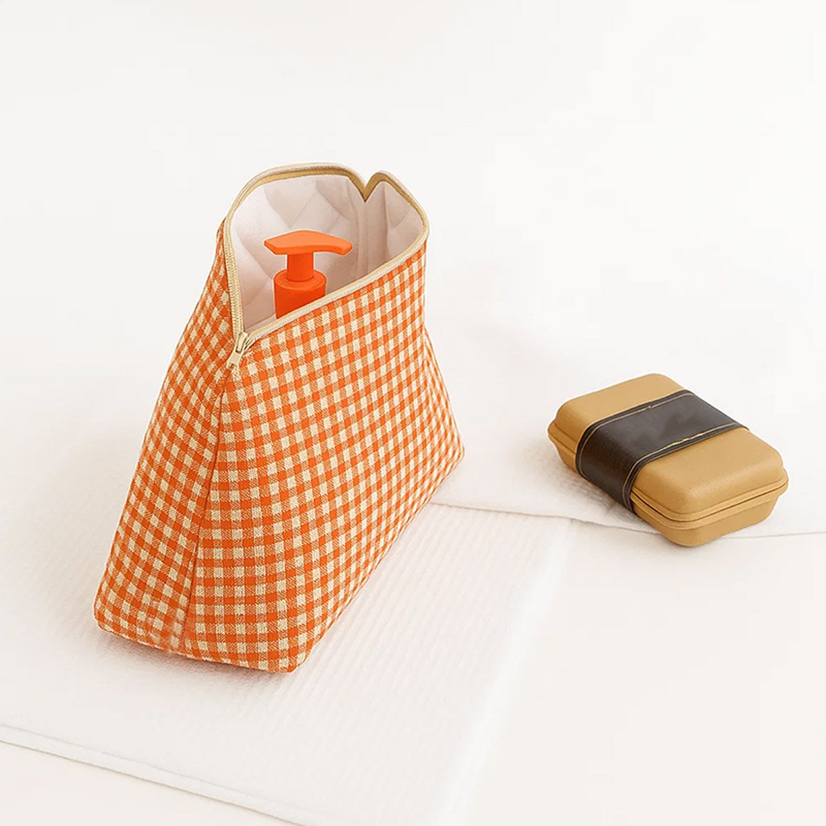 Kulturbeutel aus Bio-Baumwolle Vichy