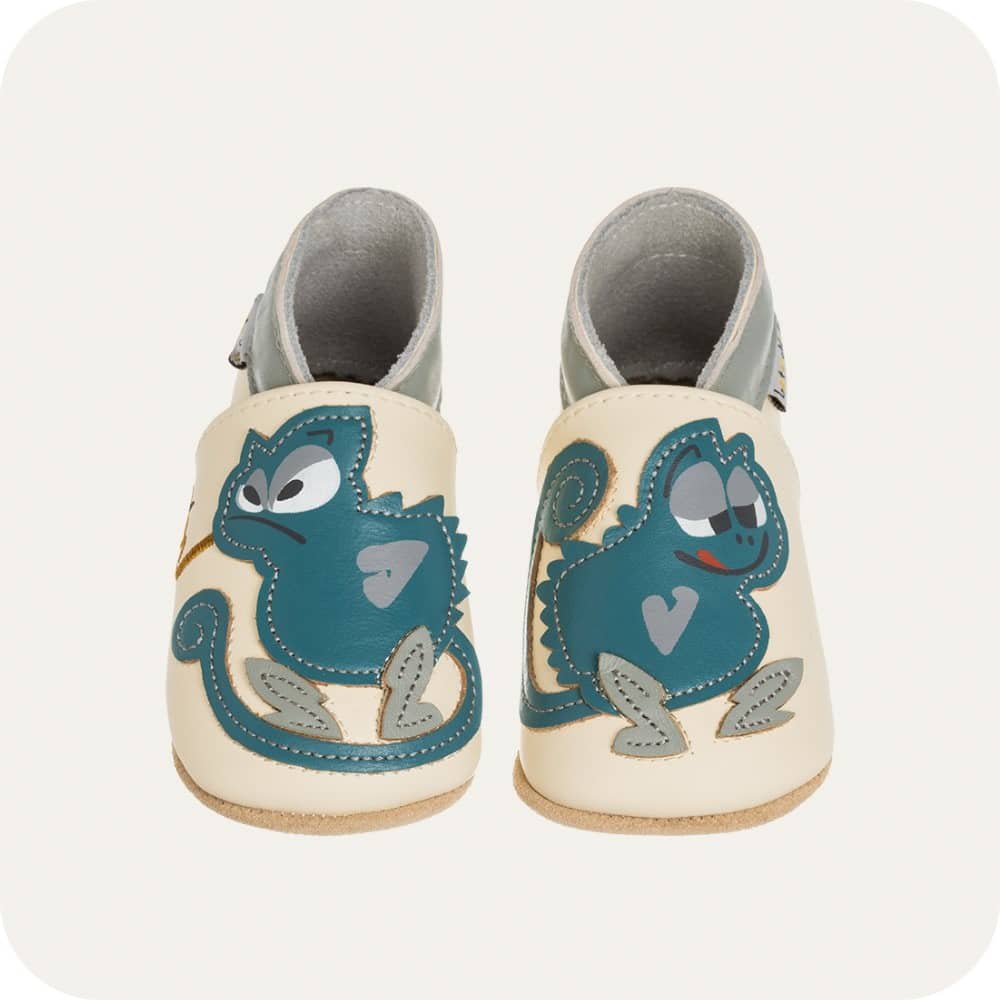 Babyschuhe aus weichem Leder Gefräßiges Chamäleon
