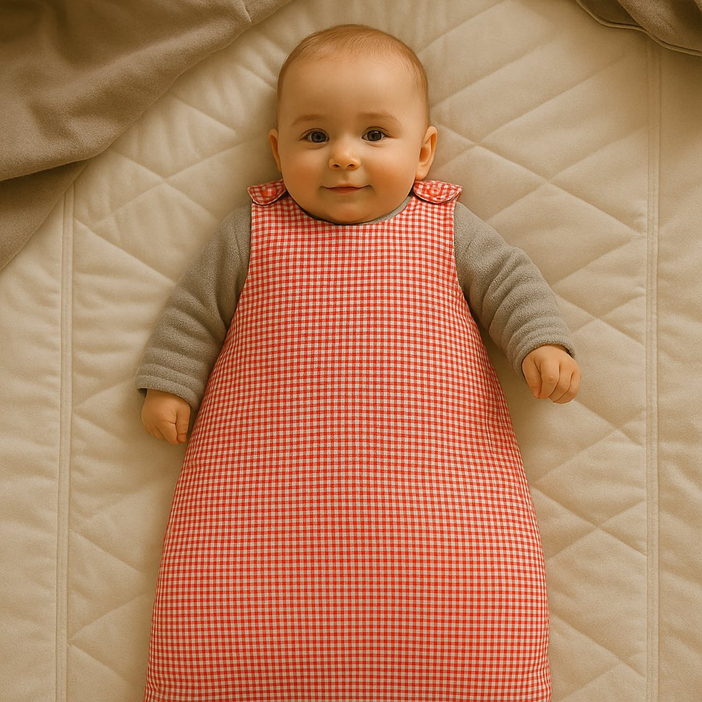 Winterschlafsack aus karierter Bio-Baumwolle